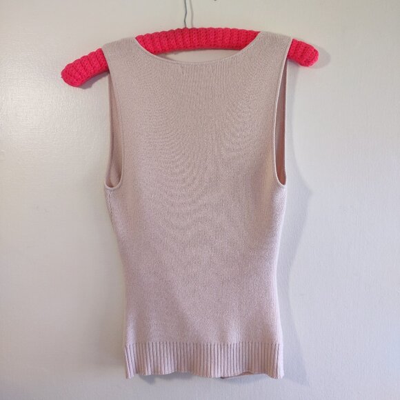 Ramy Brook Cashmere Blend Knit Wrap Top Sleeveless Pink Blush Women's Small - Picture 6 of 10